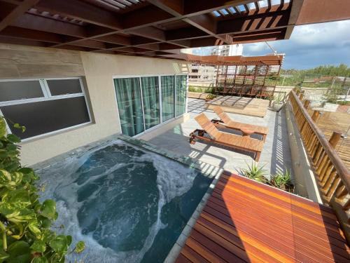 Open air bath, Gran Mareiro Hotel in Fortaleza