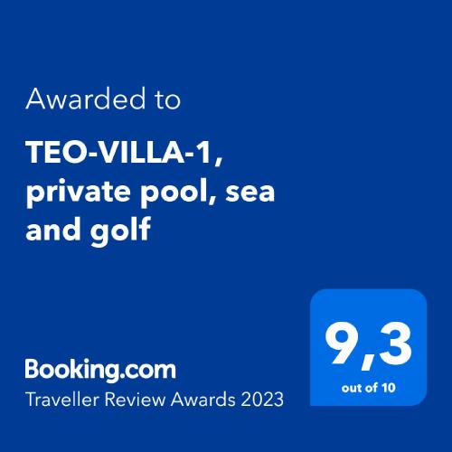 TEO-VILLA-1, private pool, sea and golf