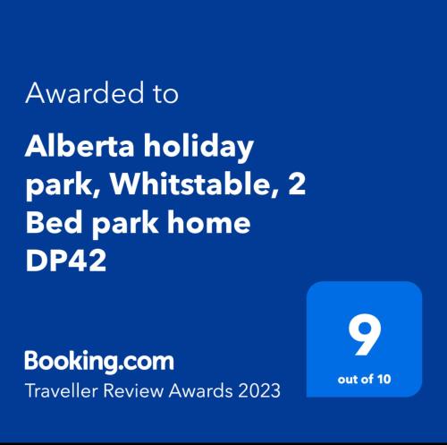Whitstable, DP42, 2 bed park home, Alberta Holiday Park