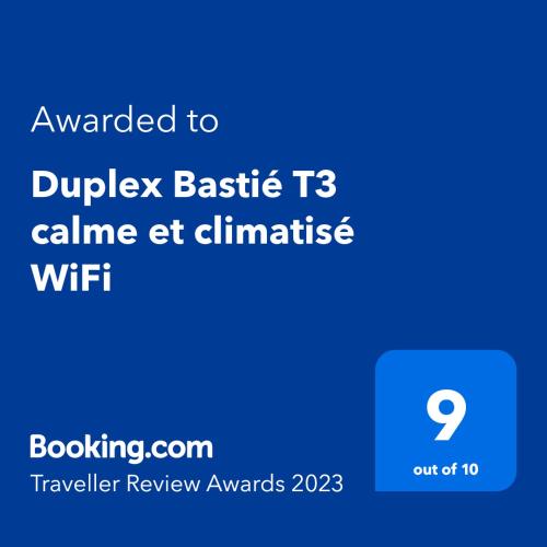 Duplex Bastié T3 calme et climatisé WiFi