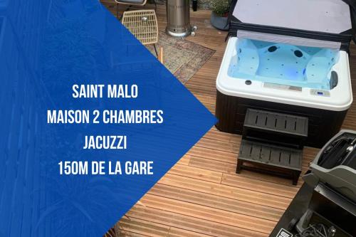 Saint Malo - Jolie Maison avec Jacuzzi 150m gare - Location saisonnière - Saint-Malo