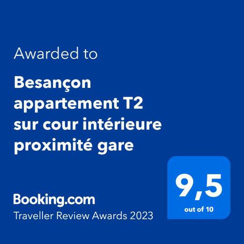 Besançon appartement T2 sur cour intérieure proximité gare