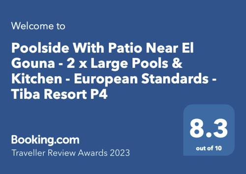 Poolside With Patio Near El Gouna - 2 x Large Pools & Kitchen - European Standards - Tiba Resort P4