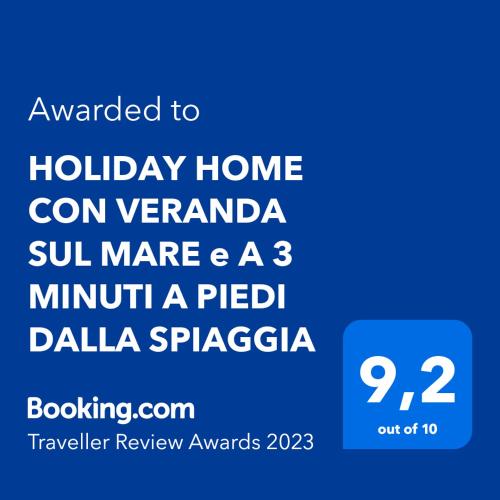  HOLIDAY HOME CON VERANDA SUL MARE e A 3 MINUTI A PIEDI DALLA SPIAGGIA in Custonaci