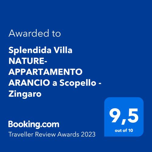 Splendida Villa NATURE- APPARTAMENTO ARANCIO a Scopello - Zingaro 2