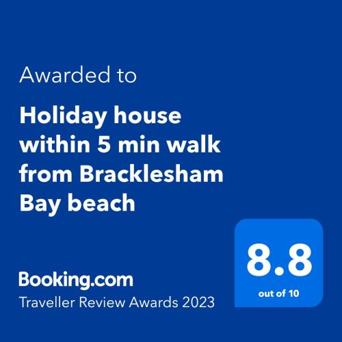 Holiday house within 5 min walk from Bracklesham Bay beach