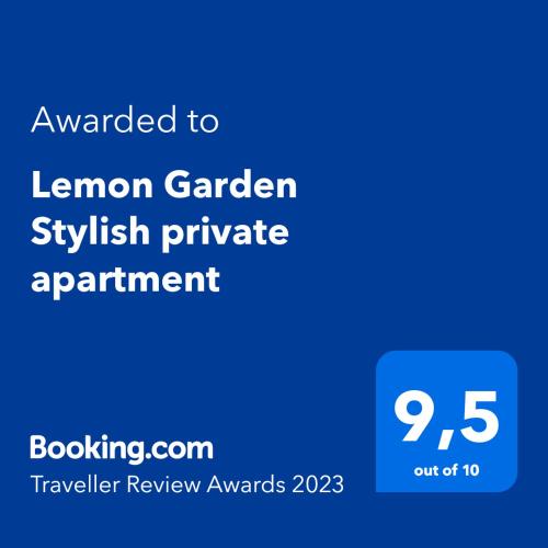 Lemon Garden Stylish private apartment