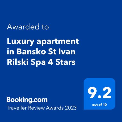 Bansko Luxury apartment in St Ivan Rilski Spa 4 Bansko Private SPA & Minreal Hot water pools