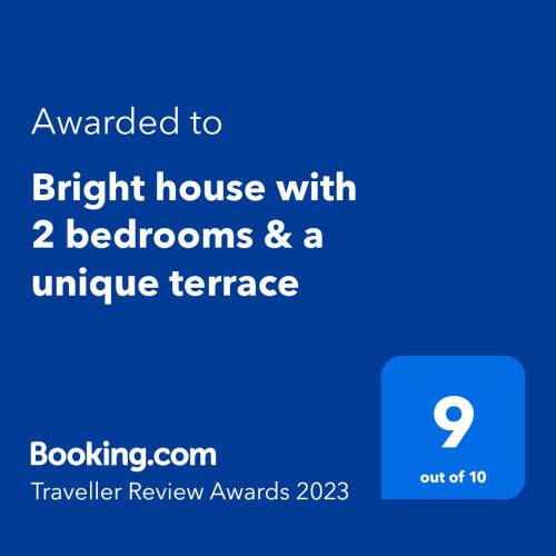 Bright house with 2 bedrooms & a unique terrace