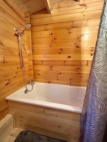 Bathroom, Chalet bois jacuzzi in Bessan
