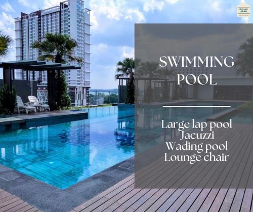 Swimming pool, Rumah ABAR @ Citywoods. Enchanted valley View. near Clinical Research Centre Hospital Sultanah Aminah