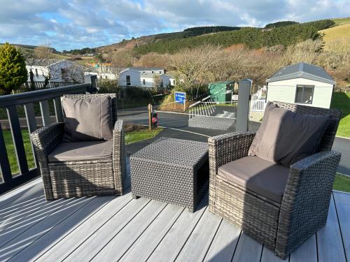 Balcony/terrace, Mawgan Pads Lazy Days Lodge in St Mawgan