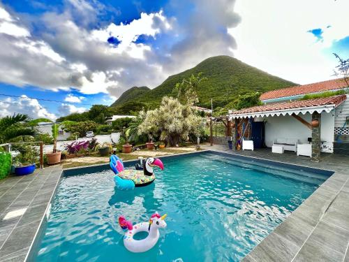 Villa de 3 chambres avec vue sur la mer piscine privee et jardin clos a Le Diamant a 1 km de la plage - Location, gîte - Le Diamant