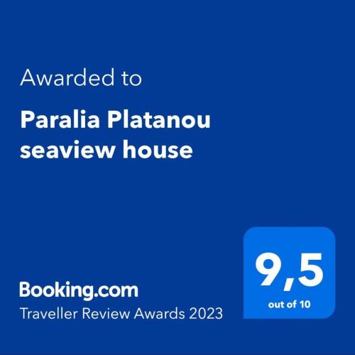 Paralia Platanou seaview house