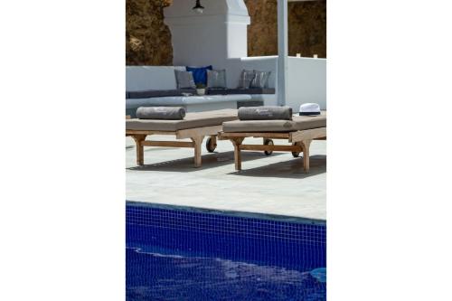 Elegant Mykonos Villa Air Private Pool 4 Bedrooms Sea View Panormos