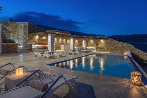 Elegant Mykonos Villa Air Private Pool 4 Bedrooms Sea View Panormos