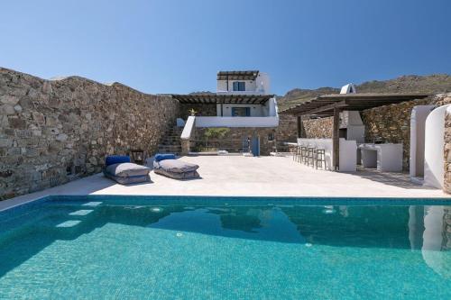 Elegant Mykonos Villa Air Private Pool 4 Bedrooms Sea View Panormos