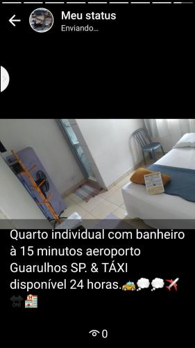 HOSTEL família QUARTO PRIVADO próximo aeroporto Int Guarulhos SP TÁXI 24 horas
