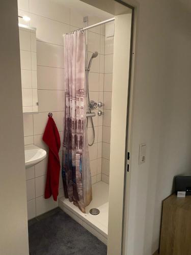 淋浴間, Ferienwohnung Bergblick in 上施陶芬