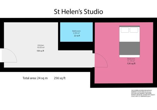St Helens Studio with Free Parking by My Getaways