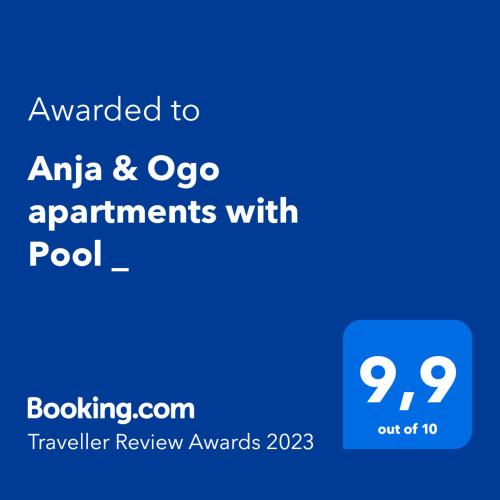 Anja & Ogo apartments with Pool _