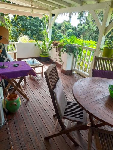 Studio avec vue sur la mer jardin amenage et wifi a Fort de France a 6 km de la plage - Location saisonnière - Fort-de-France