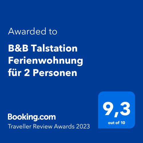 B&B Talstation Ferienwohnung für 2 Personen