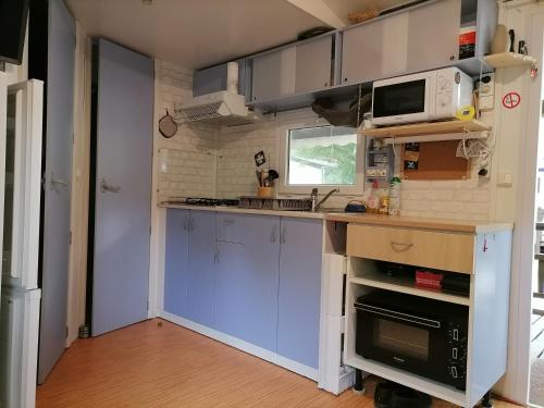 mobil home dans camping 3 etoiles mas de lastourg avec piscine,snack,