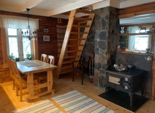 100 Years Old Norwegian Log House in Tromsø in Kvaloysletta