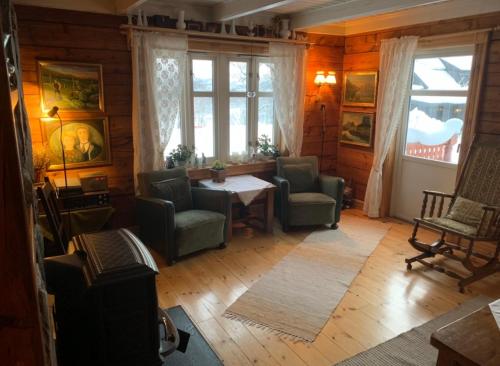 100 Years Old Norwegian Log House in Tromsø in Kvaloysletta