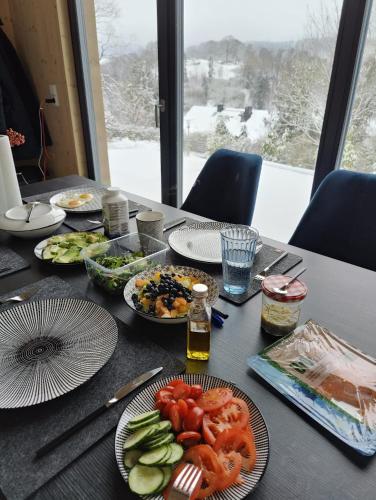 Odenwald-Lodge mit Infrarotsauna und E-Ladestation im Naturpark Odenwald "Haus Himmelblau"