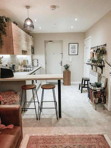 ห้องครัว, Stylish 1Bed Apartment in Sheffield CC in เนเธอร์ธอร์ป