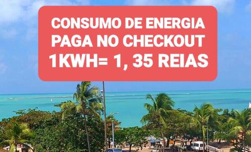 NA BEIRA MAR DE PAJUCARA- EDIF NEO- APARTAMENTO QUARTO E SALA- TEM VARANDA - VISTA LATERAL DO MAR- RUA JULIO PLECH FILHO 60 ESQUINA COM AVENIDA DOUTOR ANTONIO GOUVEIA - CONSUMO ELETRICO É PAGO No CKECK-OUT 1KWH É 1,35 REIAS