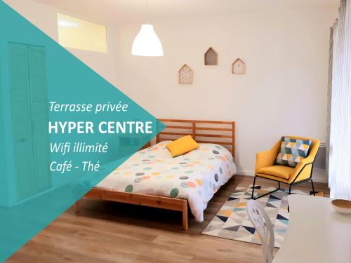 Studio hyper centre avec balcon - Location saisonnière - Châteauroux