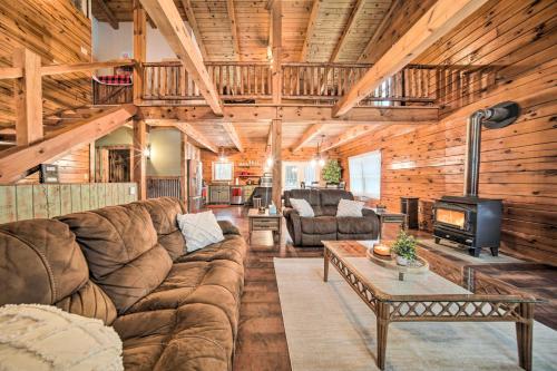 Cabin in Lake Chautauqua on 36 Acres with Hot Tub!