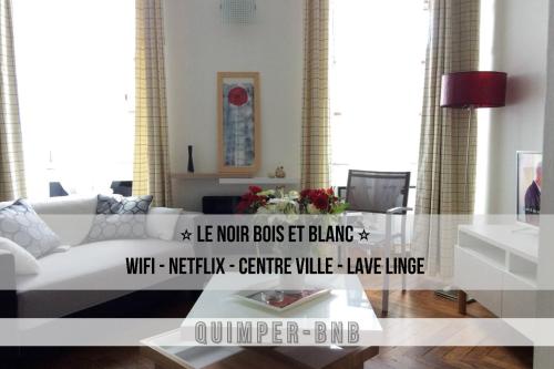 LE NOIR BOIS ET BLANC - Studio - Wifi - Centre Ville - Entrée Autonome - Location saisonnière - Quimper