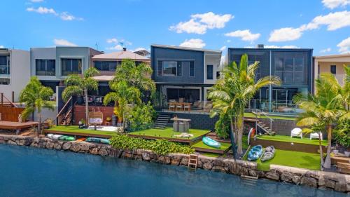 Executive, modern waterfront house