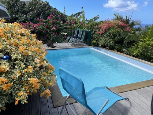 Villa de 2 chambres avec vue sur la mer piscine privee et jardin clos a Les Anses d'Arlet