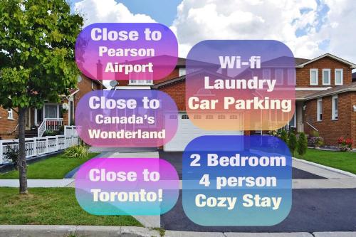 Pearson airport and Toronto cozy stay - 2 bedroom - Apartment - Vaughan