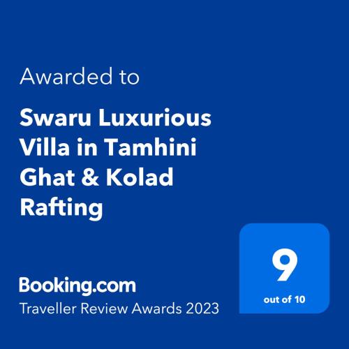 Swaru Luxurious Villa in Tamhini Ghat & Kolad Rafting