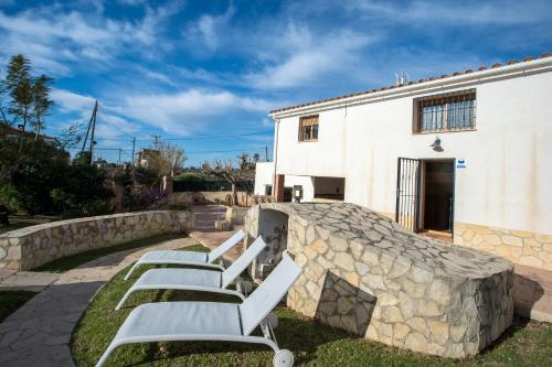 Kert, Villa Parets de Sucre in Les Cases d'Alcanar