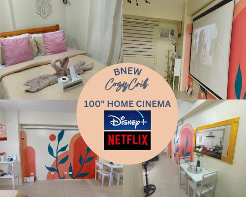 BNew CozyCrib with Home Cinema (+Netflix+ Popcorn Maker)