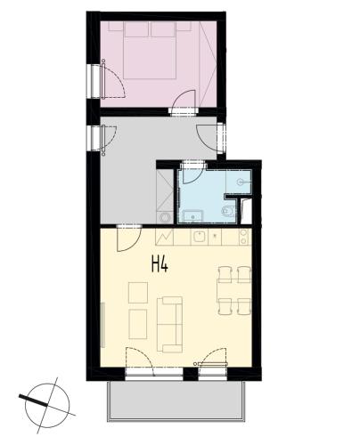 平面圖, Apartmán HM (Apartman HM) in 賀爾尼馬爾索夫