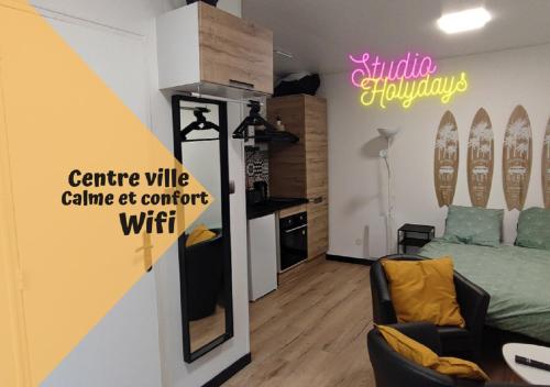 **Studio Holidays** Centre ville 20 m2 - Location saisonnière - Châlons-en-Champagne