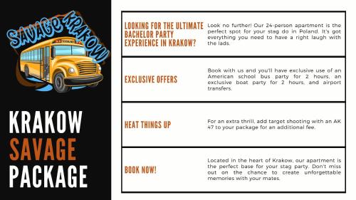 Savage Package exclusive man cave&boat&bus party pax 24
