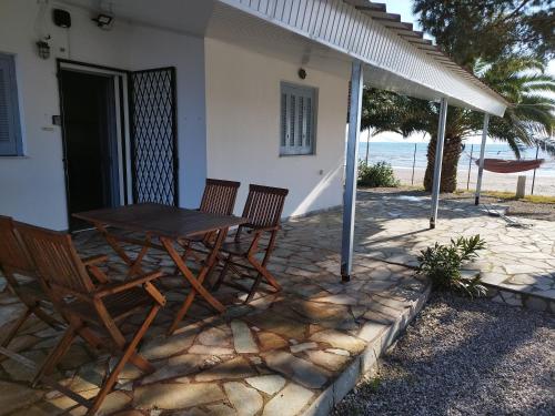 a front beach cottage in a protected area