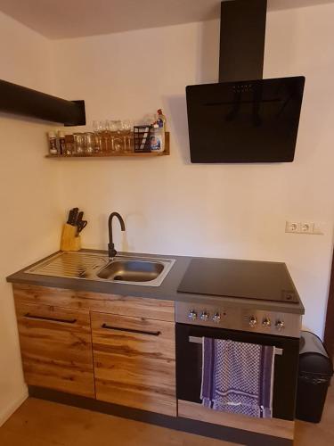 virtuve, Chalet am Bach in Deutsch-Griffen