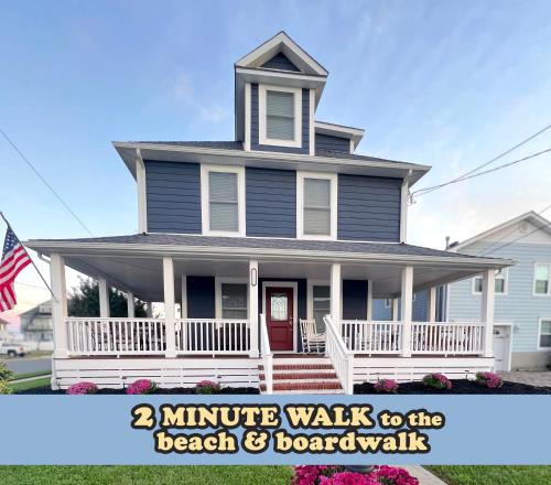 . Stylish house one block to beach with linens and parking