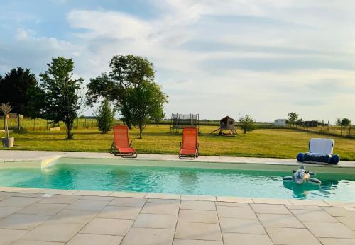 Piscine chauffée Villa mouettes de Loire