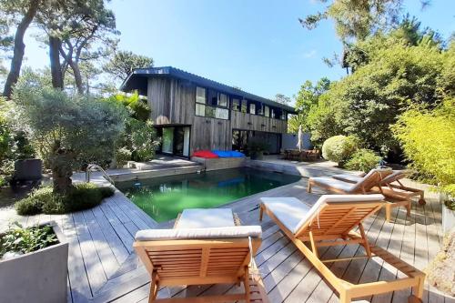Villa d'architecte avec piscine au Cap ferret - Location, gîte - Lège-Cap-Ferret